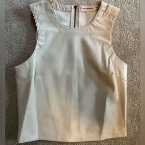 Good American cream leather top